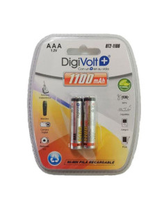 Paquete 2 pilas recargables AAA 1,2V 1100 mAh