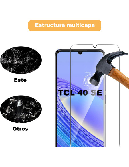 Protector pantalla vidrio templado plano TCL 40 SE