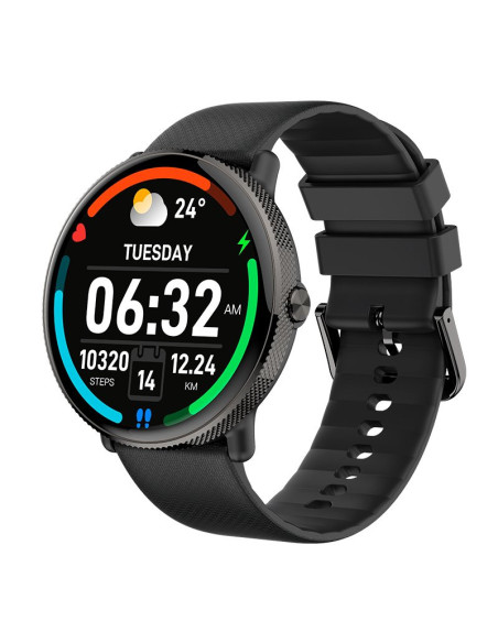 Smartwatch COOL Forever pantalla AMOLED silicona negro (Llamadas, salud, deporte)