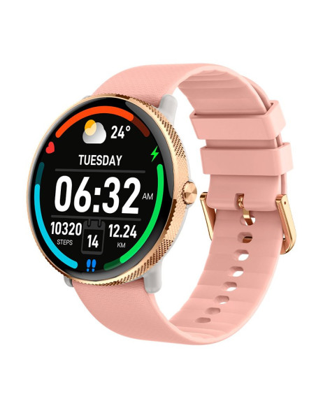 Smartwatch COOL Forever pantalla AMOLED silicona rosa (Llamadas, salud, deporte)
