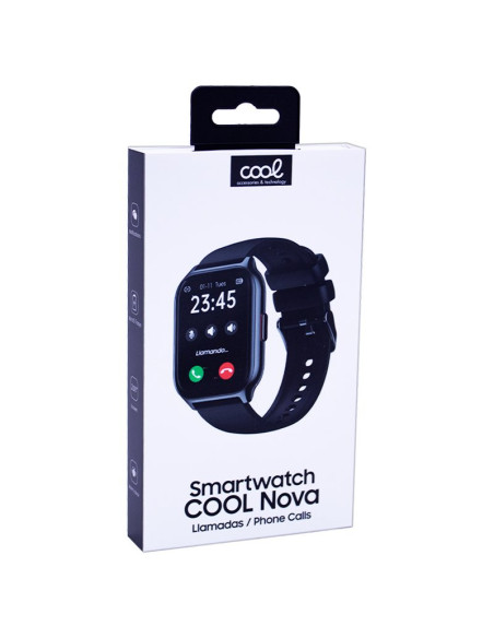 Smartwatch COOL Nova silicona negro (Llamadas, salud, deporte)