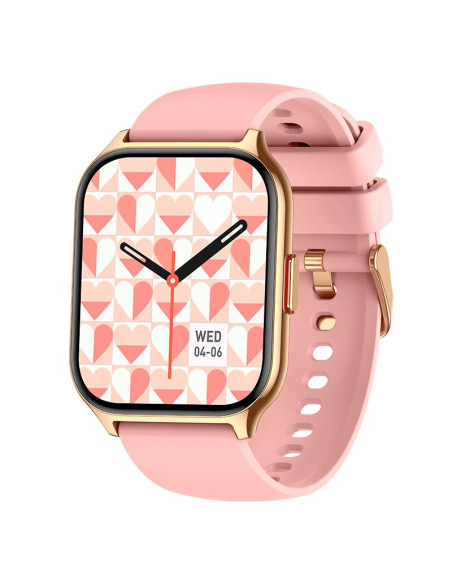 Smartwatch COOL Nova silicona rosa (Llamadas, salud, deporte)