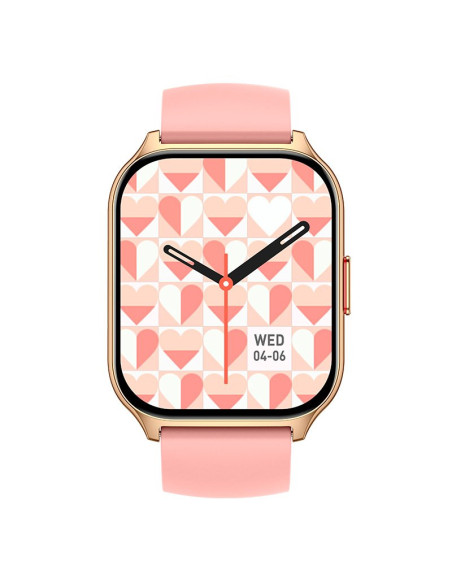 Smartwatch COOL Nova silicona rosa (Llamadas, salud, deporte)