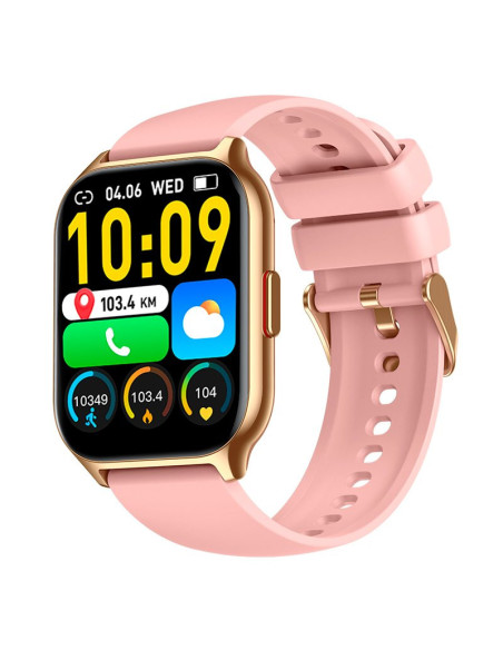 Smartwatch COOL Nova silicona rosa (Llamadas, salud, deporte)