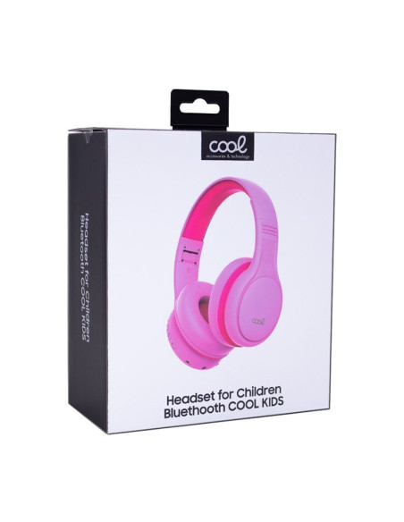 Auriculares Bluetooth estéreo cascos infantiles COOL Kids rosas (Volumen limitado)
