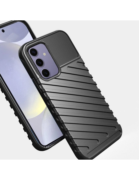 Carcasa TPU reforzada Samsung S921 Galaxy S24 antihuellas negra