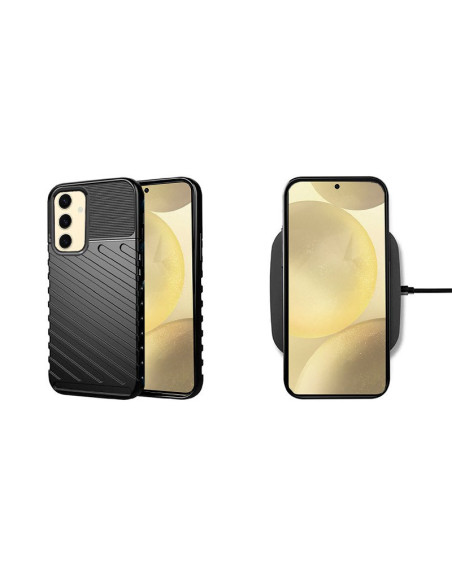 Carcasa TPU reforzada Samsung S926 Galaxy S24 Plus antihuellas negra