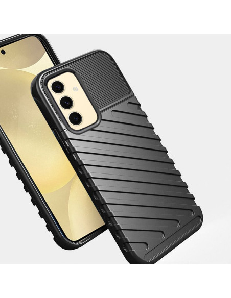 Carcasa TPU reforzada Samsung S926 Galaxy S24 Plus antihuellas negra