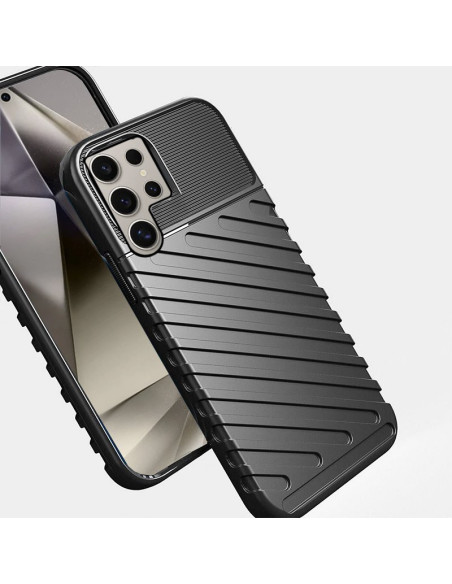 Carcasa TPU reforzada Samsung S928 Galaxy S24 Ultra antihuellas negra