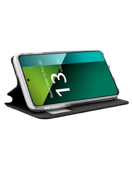 Funda libro soporte TPU Xiaomi Redmi Note 13 Pro 5G negra