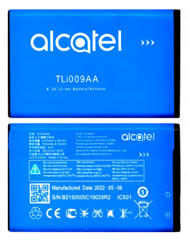 Batería original Alcatel One Touch 2019X / 2038X / 2053X / 3025X / 3026X 950 mAh suelta (bulk)