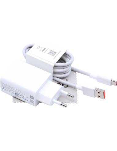 Cargador red + cable tipo C original Xiaomi 22,5 W universal blanco suelto (bulk)