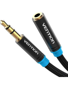 Cable alargador audio Jack 3,5 mm macho a Jack 3,5 mm hembra conectores dorados (5 metros) 2