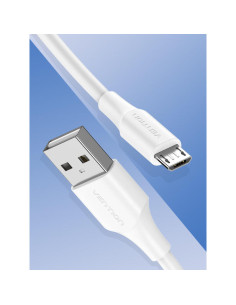 Cable USB compatible universal 2 A (microUSB) 1,5 metros blanco 2
