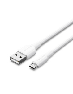 Cable USB compatible universal 2 A (microUSB) 1,5 metros blanco