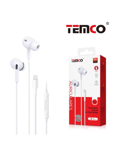 Auriculares manos libres estéreo lightning bluetooth para iPhone / iPad blancos (White)