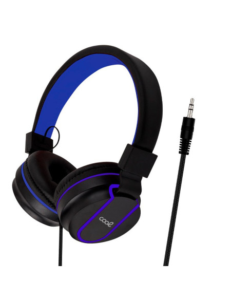 Auriculares cascos Jack 3,5 mm COOL Toronto con micro negros y azules