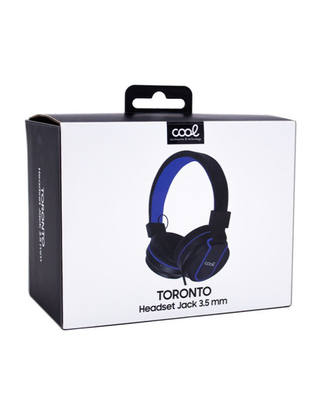 Auriculares cascos Jack 3,5 mm COOL Toronto con micro negros y azules
