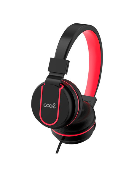 Auriculares cascos Jack 3,5 mm COOL Toronto con micro negros y rojos