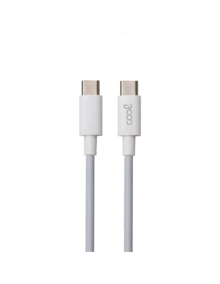 Cable USB compatible COOL universal tipo C a tipo C (3 metros) blanco 3 Amperios