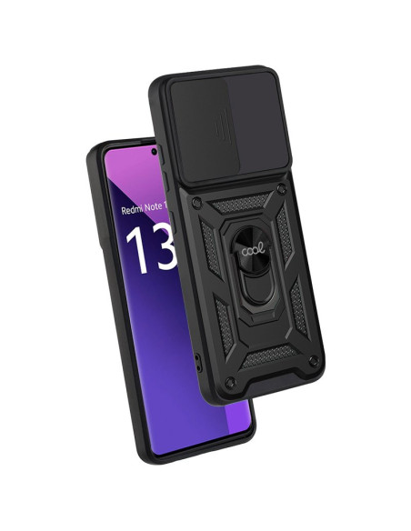 Carcasa TPU reforzada Xiaomi Redmi Note 13 Pro Plus 5G anilla negra