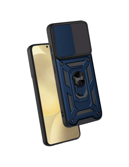 Carcasa TPU reforzada Samsung S926 Galaxy S24 Plus anilla azul