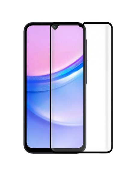 Protector pantalla vidrio templado Samsung A155 Galaxy A15 / A15 5G negro (Pegado total 3D)