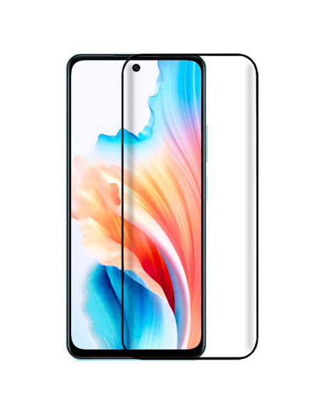 Protector pantalla vidrio templado Oppo A79 5G negro (Pegado total 3D)