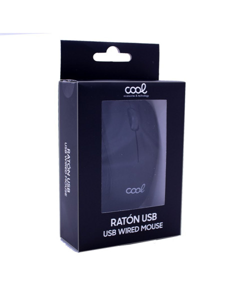 Ratón cableado USB Cool negro