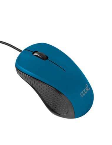 Ratón cableado USB Cool azul