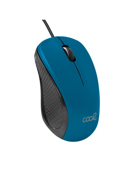 Ratón cableado USB Cool azul