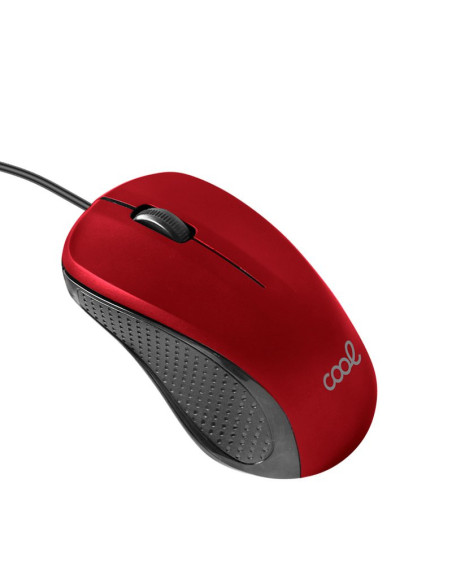 Ratón cableado USB Cool Rojo