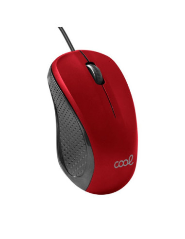 Ratón cableado USB Cool Rojo