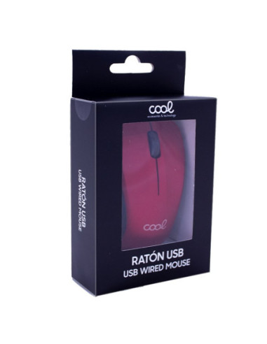 Ratón cableado USB Cool Rojo