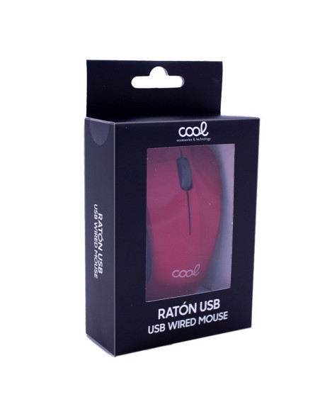 Ratón cableado USB Cool Rojo