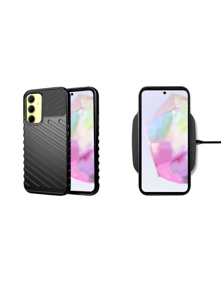 Carcasa TPU reforzada Samsung A356 Galaxy A35 5G armadura negra