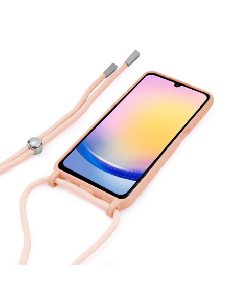 Carcasa TPU rosa palo Samsung A256 Galaxy A25 5G cordón rosa palo