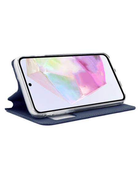 Funda libro soporte TPU Samsung A356 Galaxy A35 5G azul