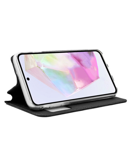 Funda libro soporte TPU Samsung A356 Galaxy A35 5G negra