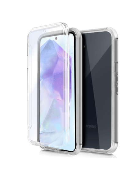 Funda gel TPU 3D Samsung A556 Galaxy A55 5G transparente (Frontal + trasera)