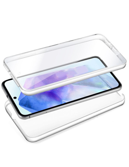 Funda gel TPU 3D Samsung A556 Galaxy A55 5G transparente (Frontal + trasera)