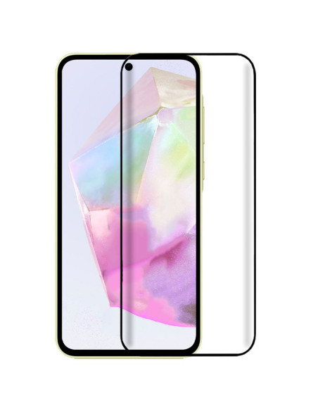 Protector pantalla vidrio templado Samsung Galaxy A35 5G / A55 5G negro (Pegado total 3D)