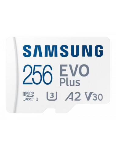 Tarjeta memoria microSD XC Samsung Evo Plus 256 GB clase 10 130MB/s con adaptador