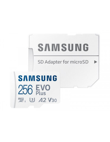 Tarjeta memoria microSD XC Samsung Evo Plus 256 GB clase 10 130MB/s con adaptador