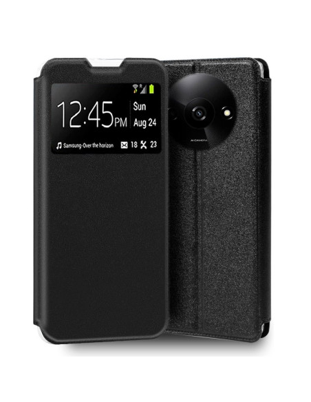 Funda libro soporte TPU Xiaomi Redmi A3 negra