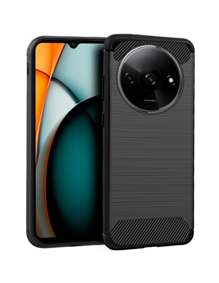 Carcasa TPU antihuellas Xiaomi Redmi A3 carbón negra