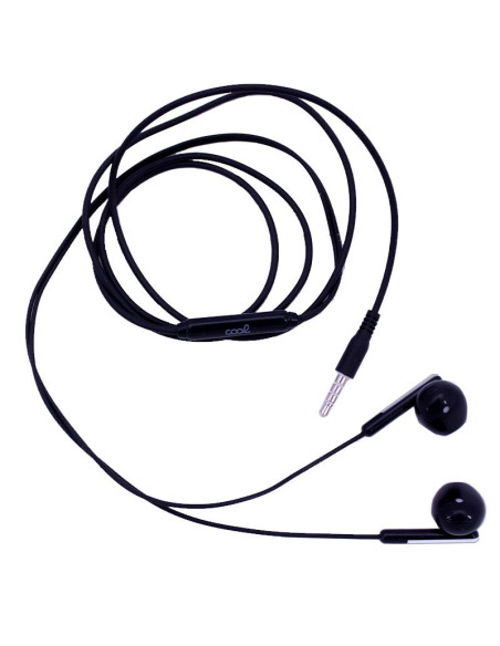 Auriculares estéreo jack 3,5 mm COOL Care con micrófono negros