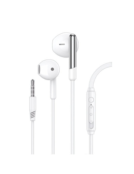 Auriculares estéreo jack 3,5 mm COOL Care con micrófono blancos
