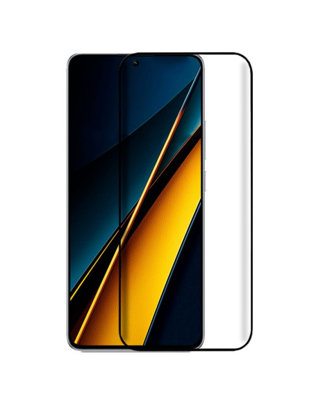 Protector pantalla vidrio templado Xiaomi Poco X6 Pro 5G negro (Pegado total 3D)