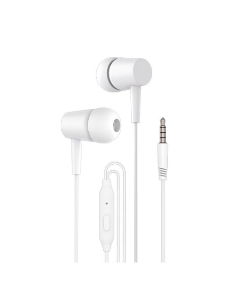 Auriculares estéreo jack 3,5 mm COOL Bear con micrófono blancos